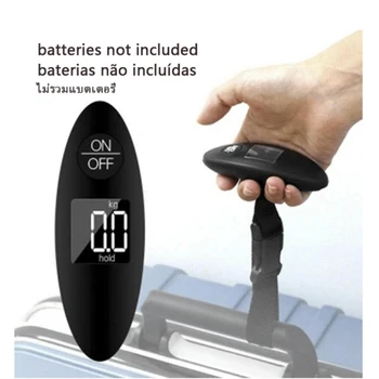 40kg/100g Tragbare Gepäckwaage Hochpräzise Reise-Digitalwaage mit Gurtband LCD Digitale Elektronische