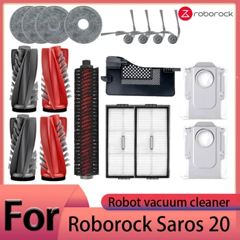 Roborock Saros 20 Roboterstaubsauger Zubehör Hauptbürste Seitenbürste HEPA-Filter Wischtücher Staubbeutel