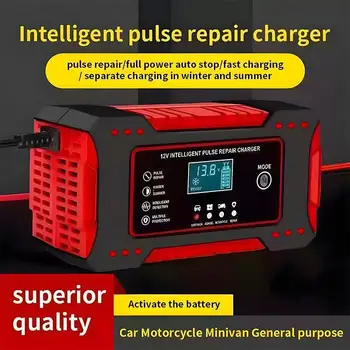 Batteriereparatur LCD-Display 6A 12V Intelligentes Autobatterie-Ladegerät Auto