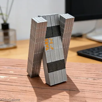 Schreibtisch-Deko Interstellarer Tars Roboter 3D-Gedrucktes Modell Metallische Oberfläche Sammlerstück