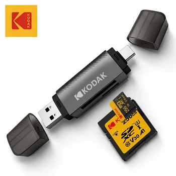Kodak 4-in-1-Kartenleser, USB 3.0 und Typ C, universeller Kartenadapter, multifunktionaler Adapter