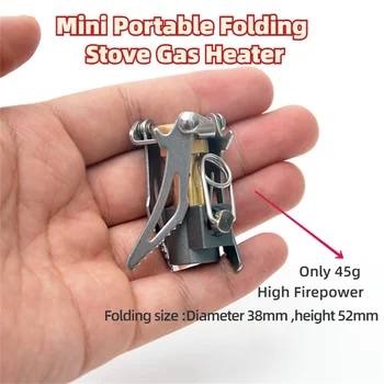 Outdoor Gasherd Camping Brenner Tragbare Mini Klapp Herd Gas Heizung Überleben Ofen Faltbare Furance Kopf