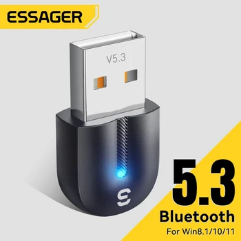 Essager USB Bluetooth 5.3 Adapter Aux Audio Receiver Sender für PC Lautsprecher Laptop Soundbox Drahtlose Maus