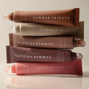 Feuchtigkeitsspendender Lippenbalsam mit Spiegel, Lipgloss mit Vanille-, Pink-, Zucker-, Kaffee