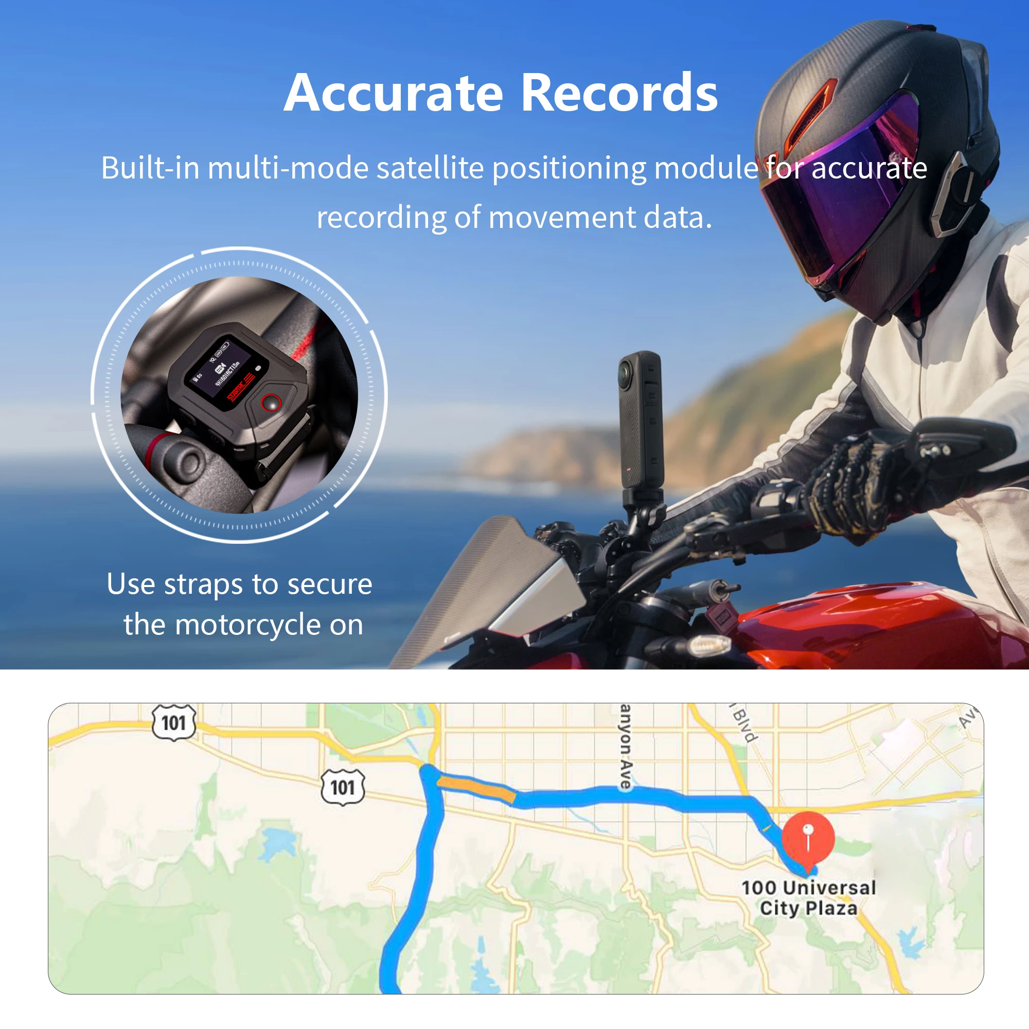 Bluetooth-Fernbedienung, integriertes GPS für Insta360 X5 ACE – Bild 3