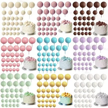 Kugel-Kuchenaufsatz, Dekorationen, Mini-Luftballons, Kuchenaufsatz, Sticks, goldene Kugeln (20 Stück)