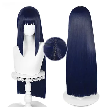 Synthetische Perücke Neu! Anime Hyuga Hinata Gerade Kunsthaar Neat Bang Cosplay Perücken