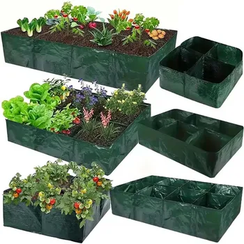 4/6/8 Grids Wachsen Tasche Pflanze Garten Pflanzer Gemüse Blume Kindergarten Topf Blumentopf Runde Anbau