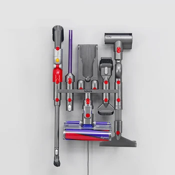 Zubehör für Dyson V7/V8/V10/V11/K9-Serie: Stangenladegerät, Wandhalterung, Bürstenwerkzeug, Düsenhalter