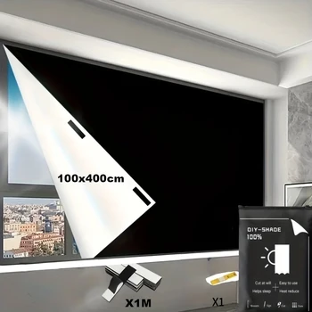 100% Verdunkelungsvorhang Fenster - Maximale Lichtblockierung, Sichtschutz, Anti-Glare Folie, Wärmedämmung