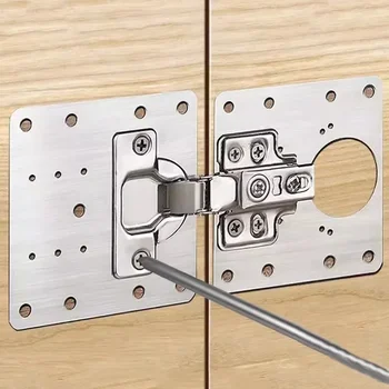 Schrank Scharnier Reparatur platte Kit Küchen schrank Tür Scharnier Montage platte mit Löchern flache