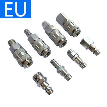 EU Pneumatische Fitting Rapidities Luftschlauchanschluss Kupplung Kompressorzubehör Schnellspanner