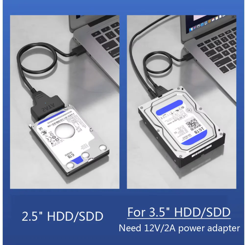 2,5" 3,5" USB 3.0 zu Sata 3 Adapterkabel USB3.0 – Bild 5