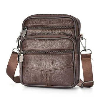 Männer Neue Echtes Leder Umhängetasche Vertikale Trendy Multifunktionale Schulter Tasche Aktentasche Casual