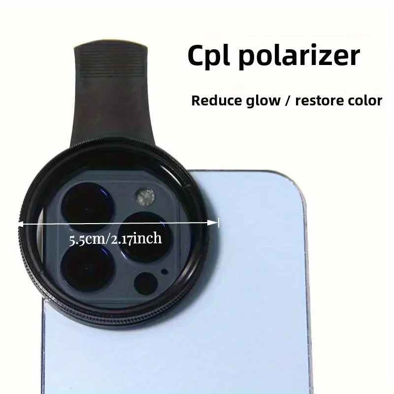 52 mm Clip-On-CPL-Telefonkamera-Objektivfilter, ultradünner – Bild 6
