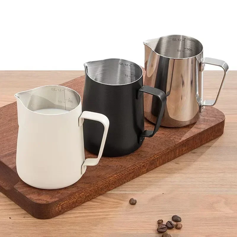 350/600 ml Kaffee Milch Aufschäumen Krug Krug 304 Edelstahl