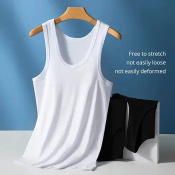 Herren Einfarbige Basic-Baumwollweste Jugend Slim Übung Schweißabsorbierendes T-Shirt Mittleres Alter Bequemer