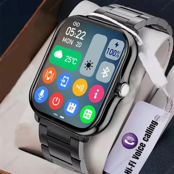 Smartwatch 2,01 Zoll HD-Display Antwort Anruf machen Nachricht Vorschau Sportmodi Smartwatch DIY Zifferblatt