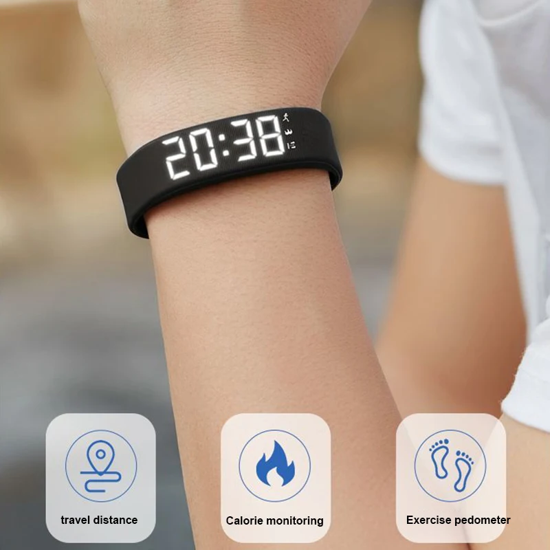 Smart Armband LED Digital Wasserdicht Smart Clock Smartband – Bild 3