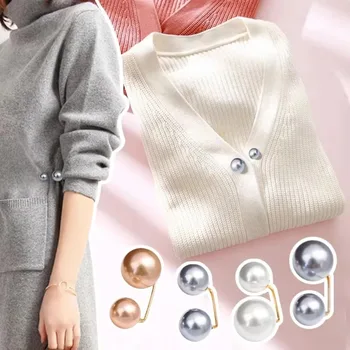 Kleidung Zubehör Perle Brosche Abnehmbare Doppel Kopf Pin Taille Clip Schmuck Zubehör Multifunktionale hosen