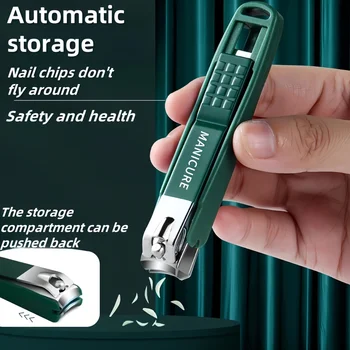 Edelstahl Nagelknipser Maniküre Werkzeuge Große Öffnung Nagel Trimmer Anti Splash Design Scharfe Kante