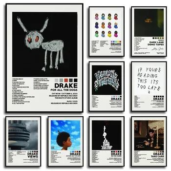 Posterdrucke New Drake Views Take Care Her Loss Hunde Musik Album Cover Leinwand Malerei Wand Kunst Bild