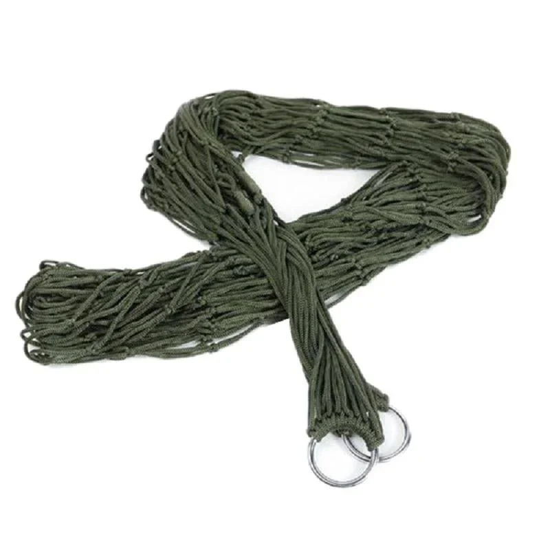 Nylon-Seil-Netzhängematte für Outdoor-Schlaf, tragbares – Bild 2