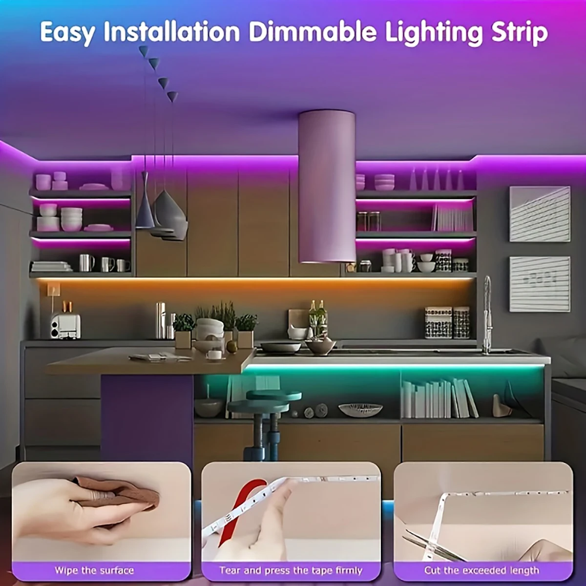 LED-Streifenlichter mit 44-Tasten-Fernbedienung, 1 m, 5 m, 10 – Bild 4