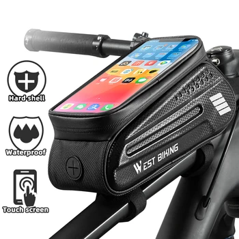 WEST BIKING Fahrradtasche 7,0 Zoll Handytasche Wasserdichter Frontrahmen Fahrradtasche Empfindlicher