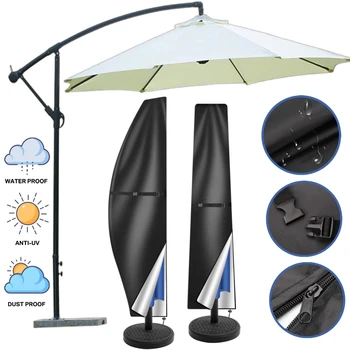 Wasserdichte Sonnenschirmabdeckung für den Außenbereich, Bananen-Stil, passend für freitragende Sonnenschirme