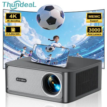 ThundeaL 3000Ansi 4K Full HD Projektor TD98Pro 2G 32G Heimkino WiFi Android Tragbarer Smart TV Cinema TD98 Pro