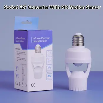 PIR-Bewegungsmelder-Lampenfassung, E27, intelligenter Glühbirnenhalter, Adapter, automatische