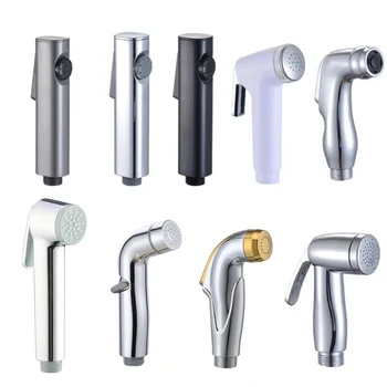Weiß Silber ABS Selbstreinigung Handheld Badezimmer Bidet Duschkopf Toilettensprüher Wasserhahn Sprühdüse