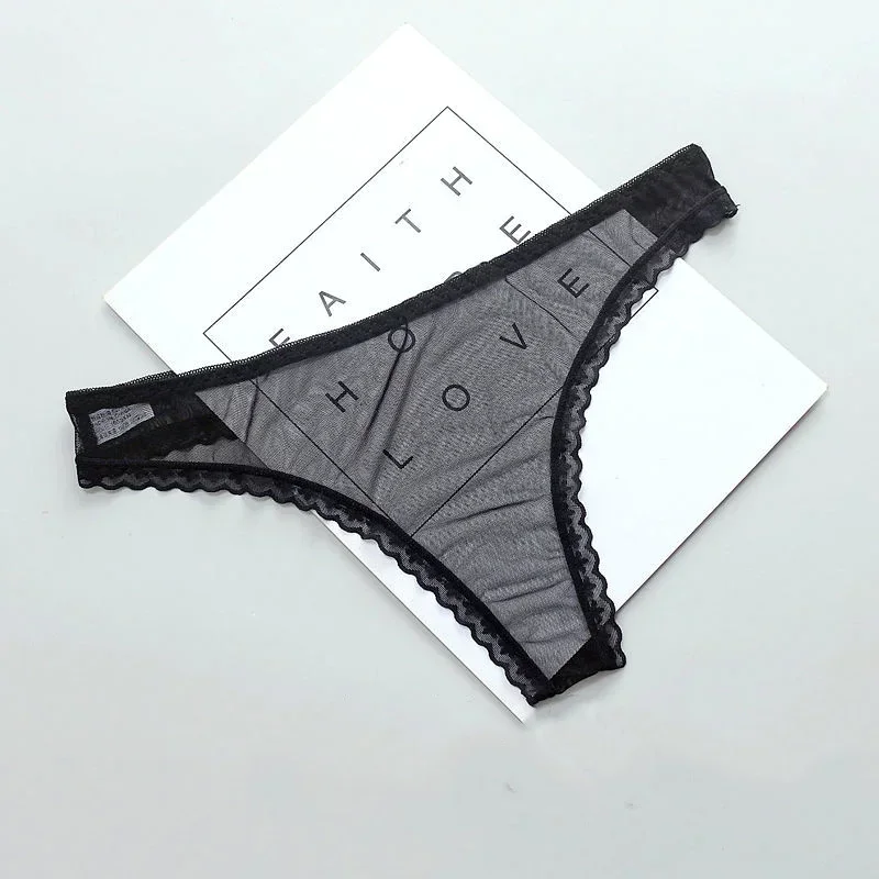 Sexy Transparente Tanga Höschen Frauen Spitze Durchsichtig – Bild 4