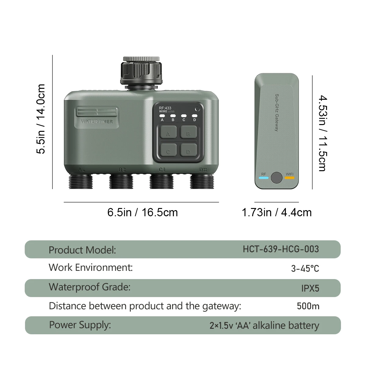 WLAN RF433 Smart Garten-Bewässerungstimer mit 4 Ausgängen – Bild 6