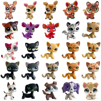 Seltenes Pet Shop, LPS-Spielzeug, Spielzeugständer, kurzes Haar, Katze, Kätzchen, Husky, Welpe, Hund, Fuchs