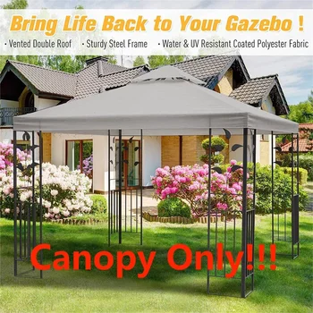 2,5x2,5 m Outdoor Garten Sonnenschirm Tuch Pavillon Markise Baldachin Ersatz Pergolen Tuch Für Outdoor Garten