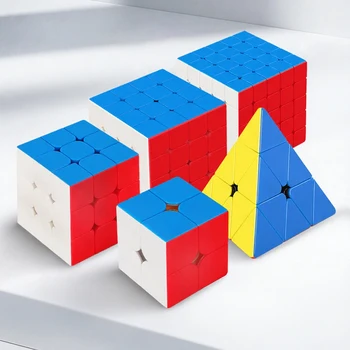 SENGSO Speed Cube 2X2 3x3 4X4 5X5 Cube Pyramide Problemlösender Denksportaufgabe, farblich passendes