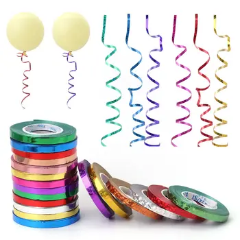 10 Meter/Rollen 5 mm Ballonband, Party, Geburtstag, Hochzeit, Zubehör, Laser-Ballonkette, Satinbänder