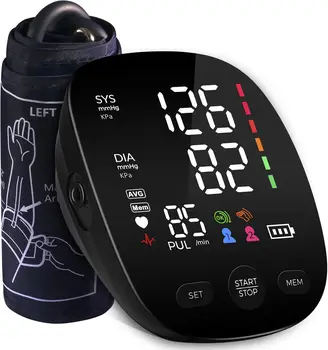Kingclinic Neues digitales elektronisches tragbares LED-Smart-Blutdruckmessgerät für den Haushalt, Armtyp