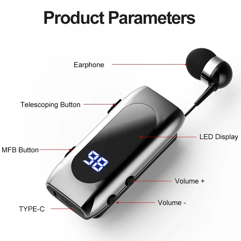 K55 Lavalier Business Bluetooth 5.2 Kopfhörer – Bild 6