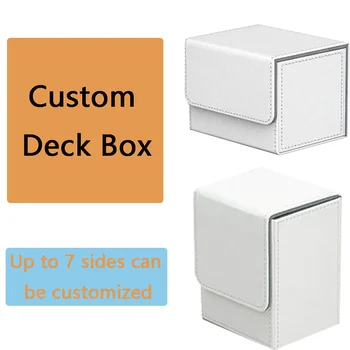 12-Farben-Kartenbox, personalisierte Deck-Box aus PU-Leder, Karten-Aufbewahrungsbox mit individuellem Bild