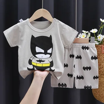 Kind Kleidung Sets Jungen Cartoon Print T-shirt Einfache Fashion Tees Shorts Neue Nette Tops Trainingsanzüge