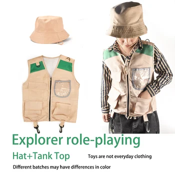 Outdoor-Abenteuerwesten-Set für Kinder, Cosplay-Rollenspiel, Outdoor-Abenteurer-Performance-Kleidung