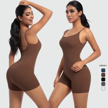 Frauen Bodys Frauen Strappy Strampler Nahtlose Overall Strampler Backless Set Fitness Body Hip Lift