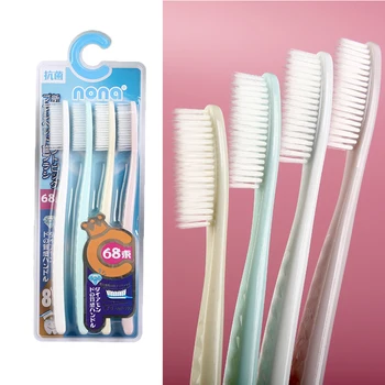 NONA4 Stück weiches Haar langer Kopf Erwachsene große Zahnbürste Korea Comfort Teeth Super Oral