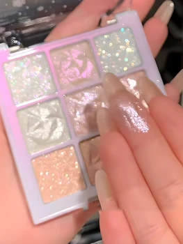 Weihnachts schneeflocke 9-Farben-Lidschatten-Palette-feines, einfach aufzutragen des Puder mit funkelnden