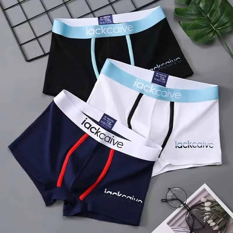 3Pcs Männliche Höschen Baumwolle männer Unterwäsche Boxer