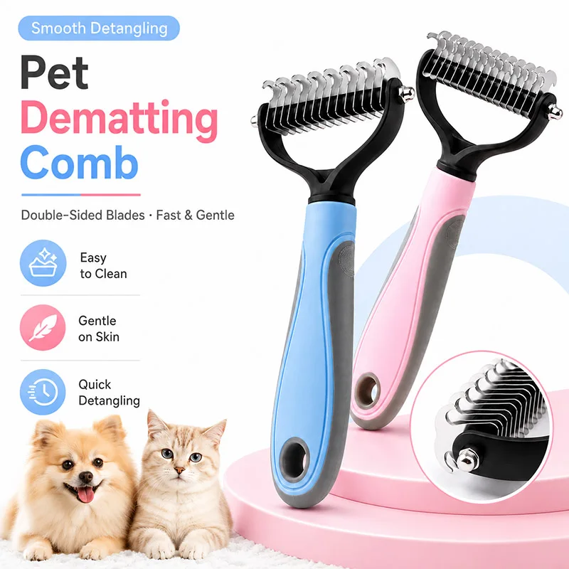 Professionelle Pet Deshedding Pinsel Hund Haarentferner Pet