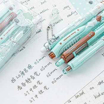 Erdbeer-Schokoladen-Serie 0,5mm Gelstift-Set Niedliche Schüler-Kugelschreiber Weicher Griff Glatt Schreibende